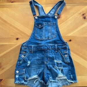 blue overalls (shorts)